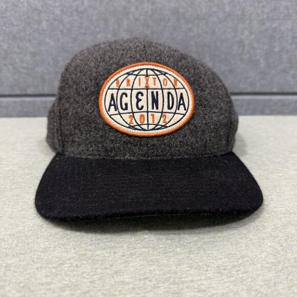 Brixton Agenda 2012 Limited Edition Promo Cap Mens Gray Black Snap Back Wool Hat - Picture 1 of 8